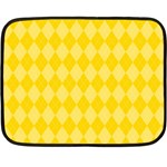 Yellow Diamonds Fleece Blanket (Mini) 35 x27  Blanket