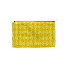 Yellow Diamonds Cosmetic Bag (small) by ArtsyWishy