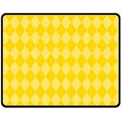 Yellow Diamonds Fleece Blanket (medium) by ArtsyWishy