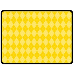 Yellow Diamonds Double Sided Fleece Blanket (large) by ArtsyWishy