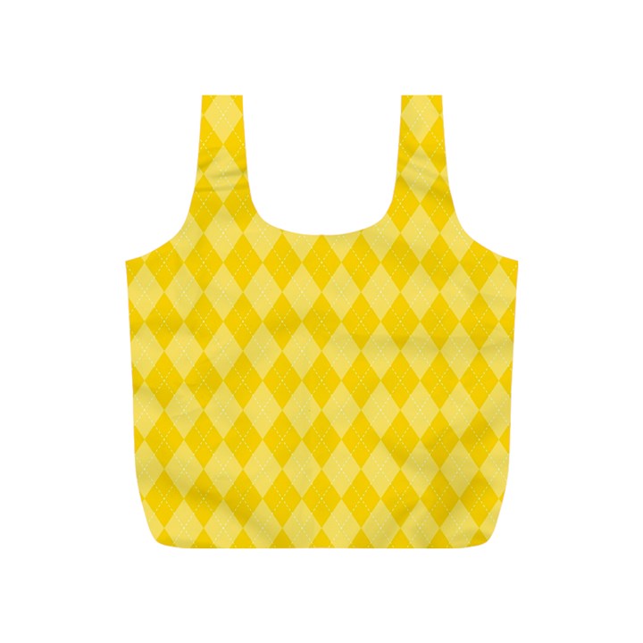 Yellow Diamonds Full Print Recycle Bag (S)