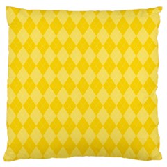 Yellow Diamonds Standard Flano Cushion Case (one Side) by ArtsyWishy