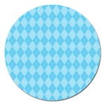 Baby Blue Design Magnet 5  (Round) Front