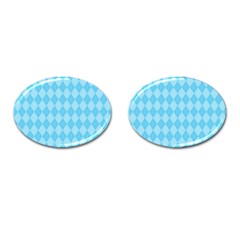 Baby Blue Design Cufflinks (Oval)