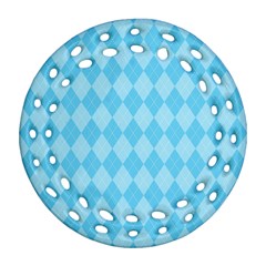 Baby Blue Design Ornament (round Filigree) by ArtsyWishy