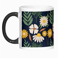 Flower Grey Pattern Floral Morph Mugs by Dutashop