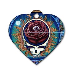 Grateful-dead-ahead-of-their-time Dog Tag Heart (one Side) by Sapixe