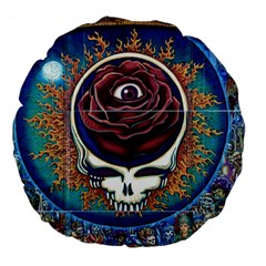 Grateful-dead-ahead-of-their-time Large 18  Premium Flano Round Cushions by Sapixe