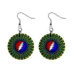 Grateful Dead Mini Button Earrings by Sapixe