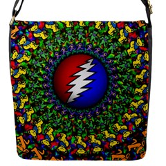 Grateful Dead Flap Closure Messenger Bag (s) by Sapixe