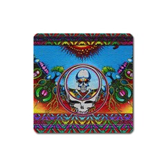 Grateful Dead Wallpapers Square Magnet by Sapixe