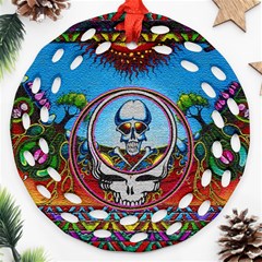 Grateful Dead Wallpapers Round Filigree Ornament (two Sides)