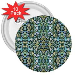 Stones Ornament Mosaic Print Pattern 3  Buttons (10 Pack)  by dflcprintsclothing