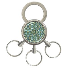 Stones Ornament Mosaic Print Pattern 3-ring Key Chain by dflcprintsclothing