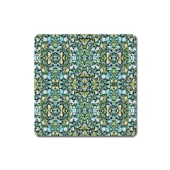 Stones Ornament Mosaic Print Pattern Square Magnet