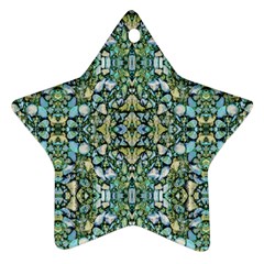 Stones Ornament Mosaic Print Pattern Star Ornament (two Sides) by dflcprintsclothing