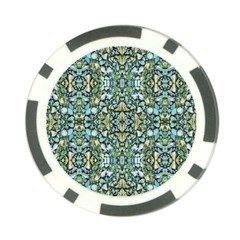 Stones Ornament Mosaic Print Pattern Poker Chip Card Guard by dflcprintsclothing