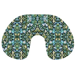 Stones Ornament Mosaic Print Pattern Travel Neck Pillow by dflcprintsclothing