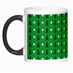 Green Christmas Tree Pattern Background Morph Mugs Left