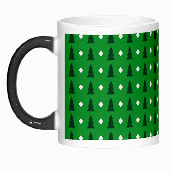 Green Christmas Tree Pattern Background Morph Mugs