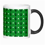 Green Christmas Tree Pattern Background Morph Mugs Right