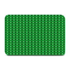 Green Christmas Tree Pattern Background Plate Mats by Amaryn4rt