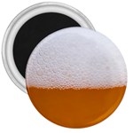 Beer Foam Bubbles Alcohol  Glass 3  Magnets Front