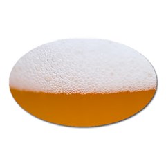 Beer Foam Bubbles Alcohol  Glass Oval Magnet by Amaryn4rt