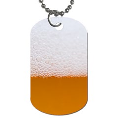 Beer Foam Bubbles Alcohol  Glass Dog Tag (one Side) by Amaryn4rt