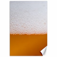 Beer Foam Bubbles Alcohol  Glass Canvas 12  X 18  by Amaryn4rt