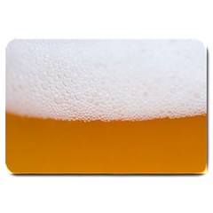 Beer Foam Bubbles Alcohol  Glass Large Doormat  by Amaryn4rt