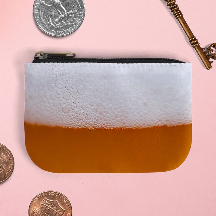 Beer Foam Bubbles Alcohol  Glass Mini Coin Purse