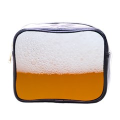 Beer Foam Bubbles Alcohol  Glass Mini Toiletries Bag (one Side) by Amaryn4rt