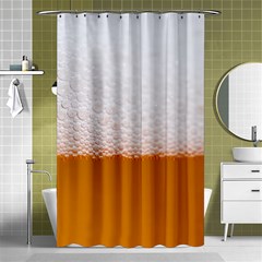 Beer Foam Bubbles Alcohol  Glass Shower Curtain 48  X 72  (small)  by Amaryn4rt