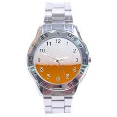 Beer Foam Bubbles Alcohol  Glass Stainless Steel Analogue Watch by Amaryn4rt