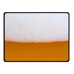 Beer Foam Bubbles Alcohol  Glass Double Sided Fleece Blanket (small)  by Amaryn4rt