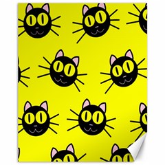 Cats Heads Pattern Design Canvas 11  X 14  by Amaryn4rt