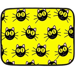 Cats Heads Pattern Design Fleece Blanket (mini) by Amaryn4rt