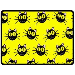 Cats Heads Pattern Design Double Sided Fleece Blanket (large)  by Amaryn4rt