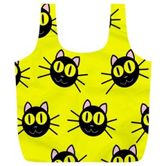 Cats Heads Pattern Design Full Print Recycle Bag (xl) by Amaryn4rt