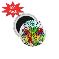 Brain Mind Psychology Idea Hearts 1 75  Magnets (100 Pack)  by Amaryn4rt