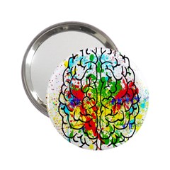 Brain Mind Psychology Idea Hearts 2 25  Handbag Mirrors by Amaryn4rt