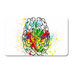 Brain Mind Psychology Idea Hearts Magnet (rectangular) by Amaryn4rt