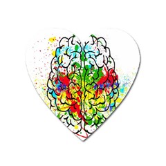 Brain Mind Psychology Idea Hearts Heart Magnet by Amaryn4rt