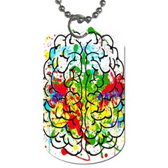 Brain Mind Psychology Idea Hearts Dog Tag (one Side) by Amaryn4rt