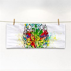 Brain Mind Psychology Idea Hearts Hand Towel by Amaryn4rt