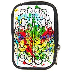 Brain Mind Psychology Idea Hearts Compact Camera Leather Case by Amaryn4rt