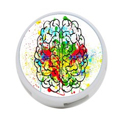 Brain Mind Psychology Idea Hearts 4-port Usb Hub (one Side) by Amaryn4rt