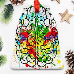 Brain Mind Psychology Idea Hearts Ornament (bell) by Amaryn4rt