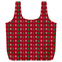 Snowflake Christmas Tree Pattern Full Print Recycle Bag (xxxl) by Amaryn4rt